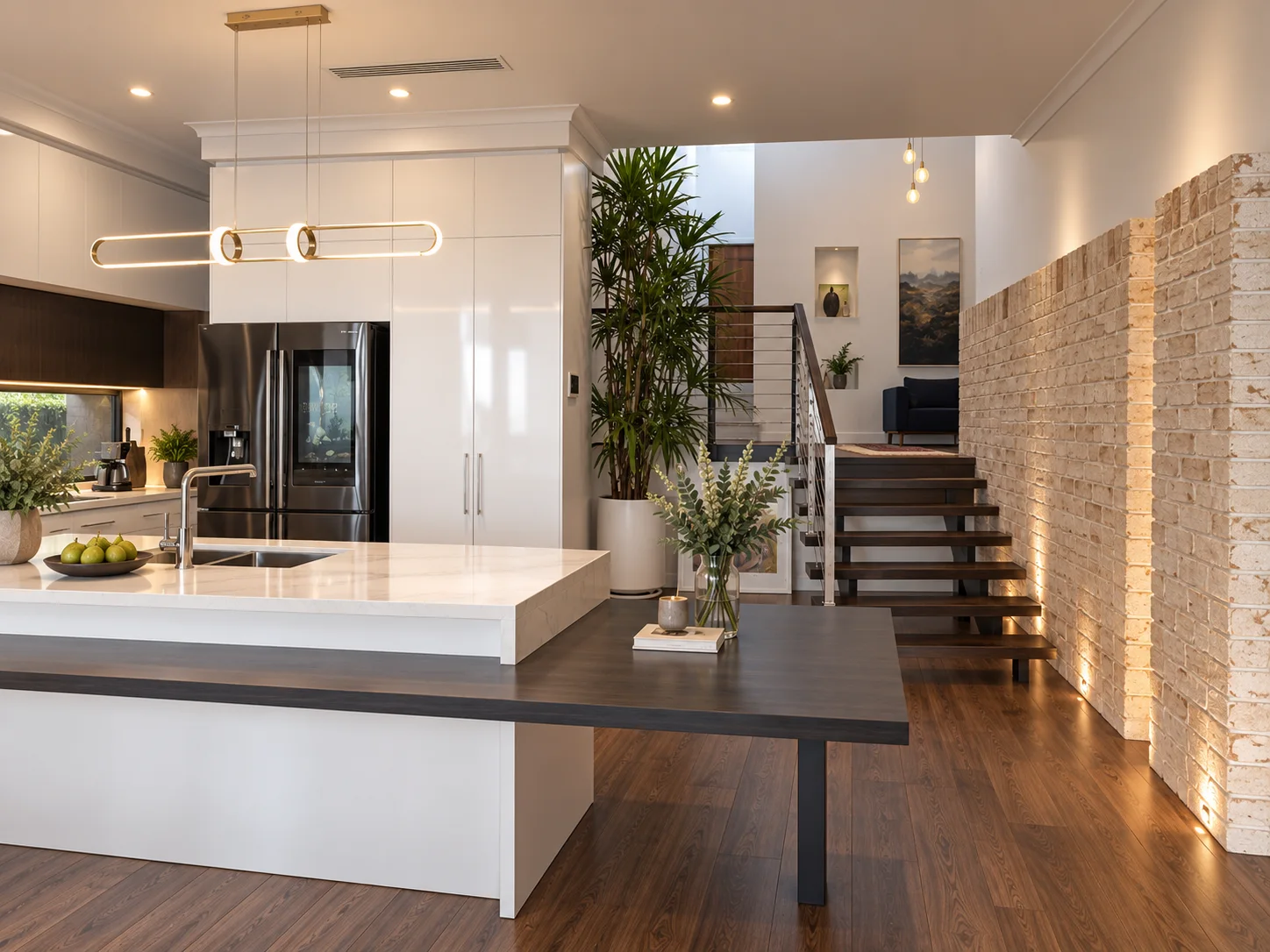 Another view of the Woodforde kitchen and stair